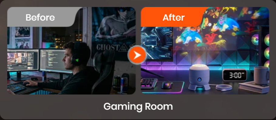 🥳 2026 HOT SALE | 50% OFF 🥳 Dynamic Rotating LED Projector Light 🌙✨