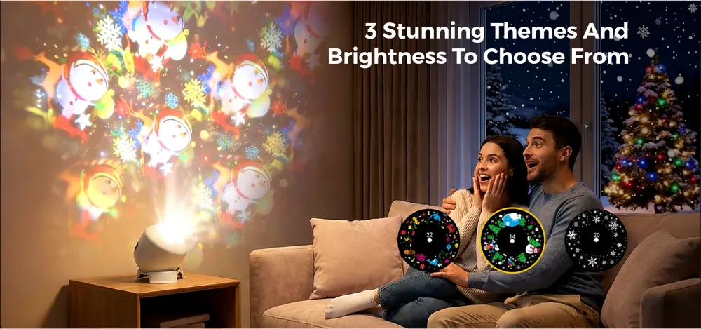 🥳 2026 HOT SALE | 50% OFF 🥳 Dynamic Rotating LED Projector Light 🌙✨