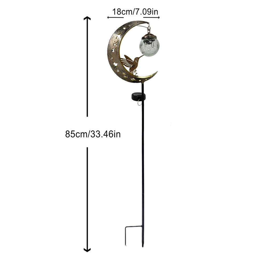 💥Last Day 50% OFF🌙✨Hummingbird Moon Solar Garden Stake Light